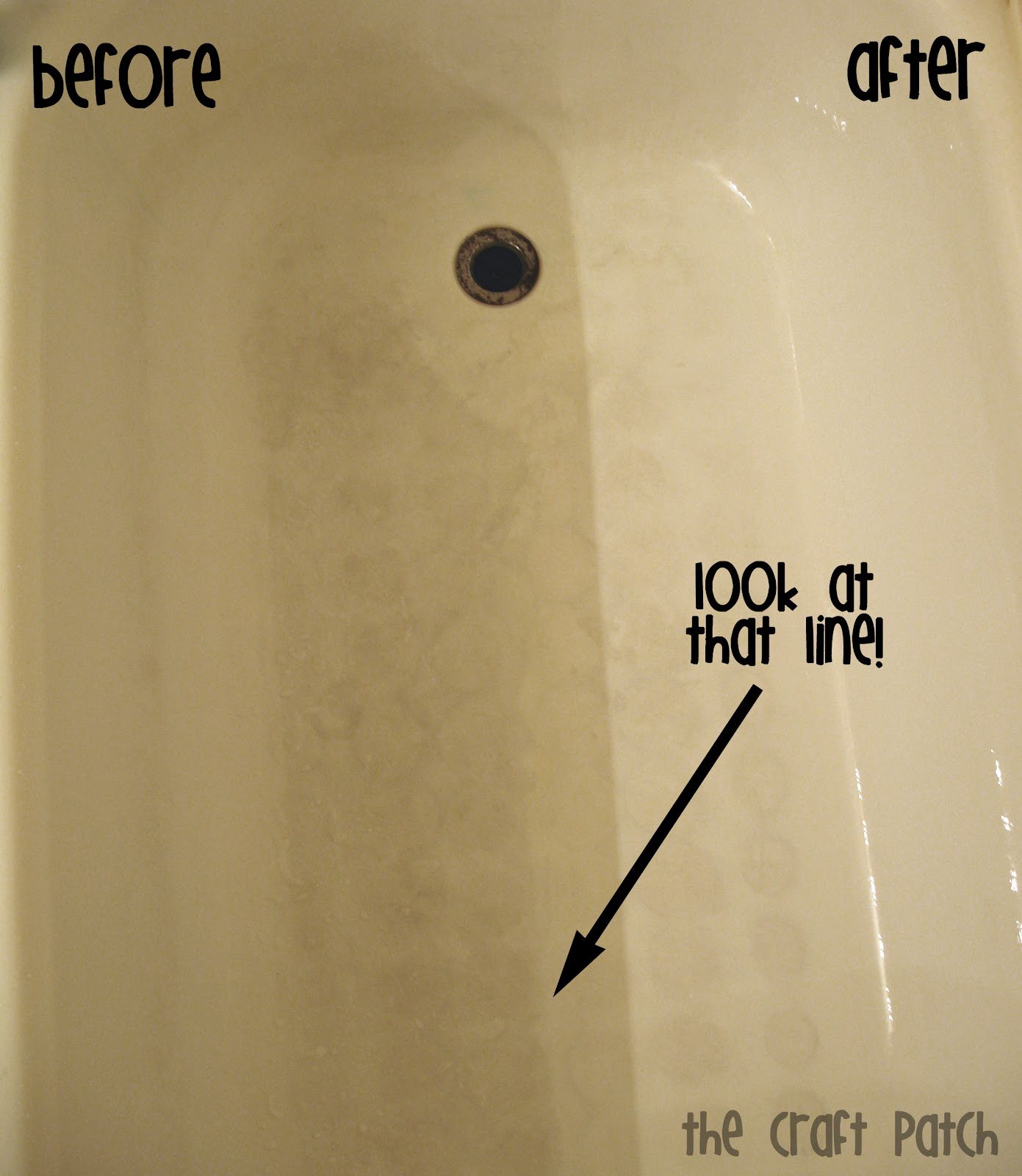 How do you remove dirt and stains from a plastic bathtub?